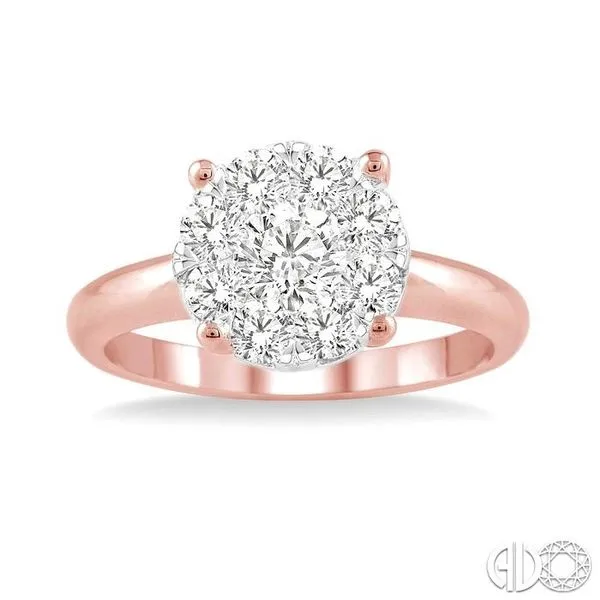 1/2 Ctw Lovebright Round Cut Diamond Ring in 14K Rose and White Gold Image 2 Becker's Jewelers Burlington, IA
