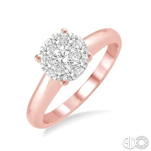1/8 Ctw Lovebright Round Cut Diamond Ring in 14K Rose Gold Becker's Jewelers Burlington, IA