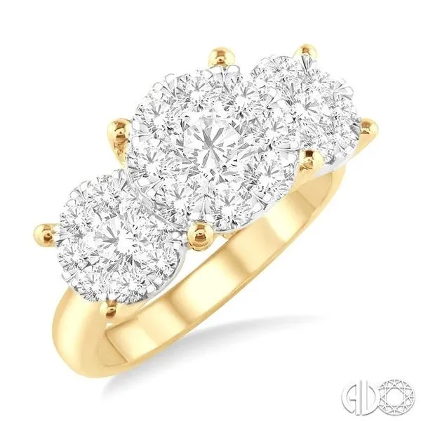 2 Ctw Lovebright Round Cut Diamond Ring in 14K Yellow and White Gold Becker's Jewelers Burlington, IA