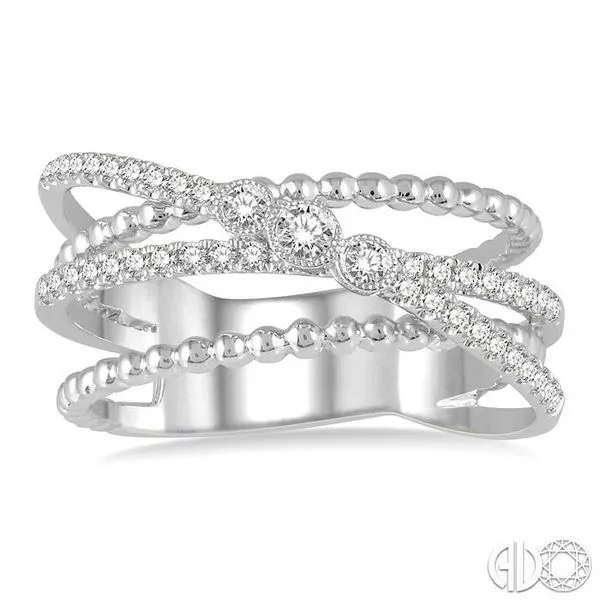 1/3 ctw Open Crossover Diamond Fashion Ring in 14K White Gold Image 2 Becker's Jewelers Burlington, IA