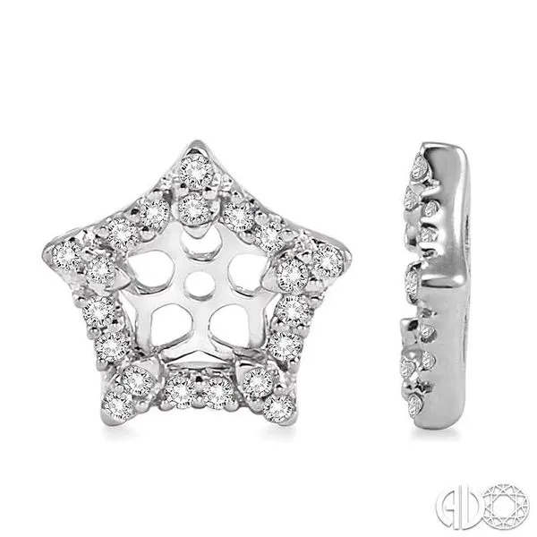 1/4 Ctw Round Cut Diamond Jacket Earrings in 14K White Gold Becker's Jewelers Burlington, IA