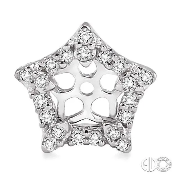 1/4 Ctw Round Cut Diamond Jacket Earrings in 14K White Gold Image 2 Becker's Jewelers Burlington, IA