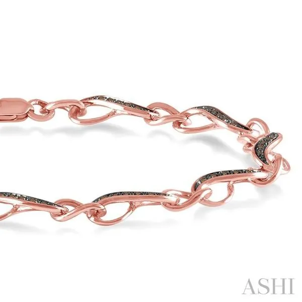 1/4 Ctw Round cut Champagne Brown Diamond Infinity Tennis Bracelet in 10K Rose Gold Image 2 Becker's Jewelers Burlington, IA