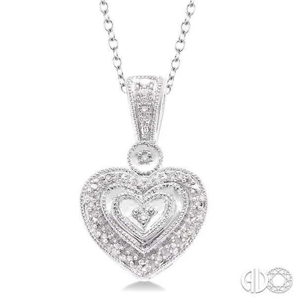 1/20 Ctw Heart Shape Single Cut Diamond Pendant in Sterling Silver with Chain Becker's Jewelers Burlington, IA