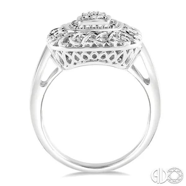 1/20 Ctw Cushion Shape Single Cut Diamond Ring in Sterling Silver Image 3 Becker's Jewelers Burlington, IA