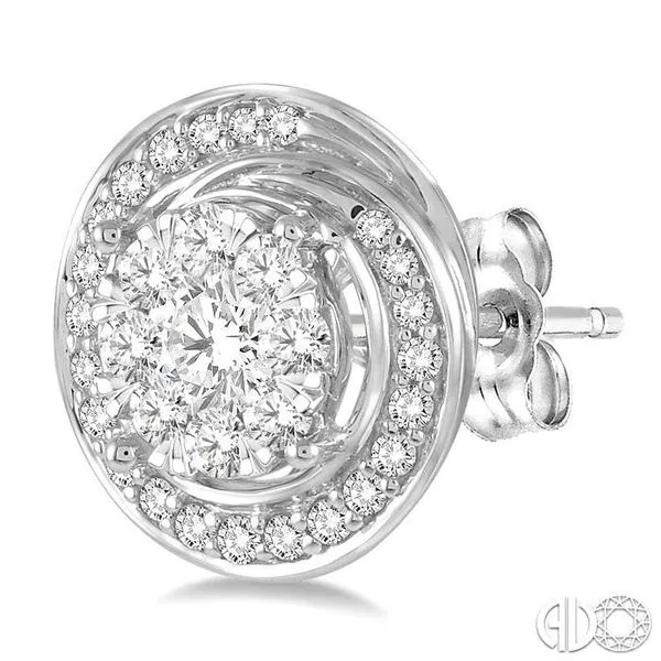 5/8 Ctw Diamond Lovebright Earrings in 14K White Gold Image 3 Becker's Jewelers Burlington, IA