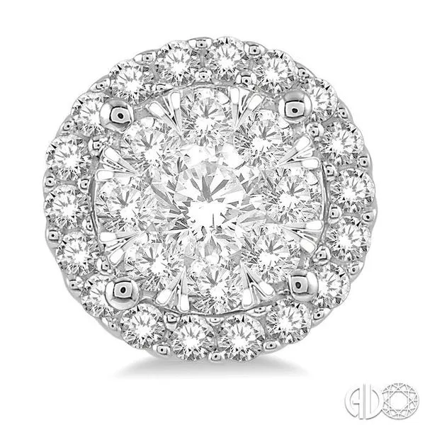 1/2 Ctw Lovebright Round Cut Diamond Stud Earrings in 14K White Gold Image 2 Becker's Jewelers Burlington, IA