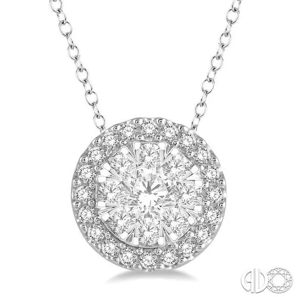 1/3 Ctw Lovebright Round Cut Diamond Pendant in 14K White Gold Becker's Jewelers Burlington, IA