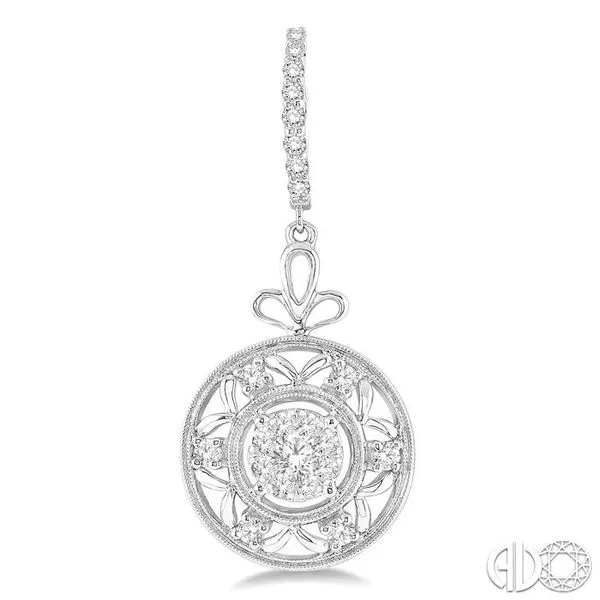 3/4 Ctw Round Cut Diamond Lovebright Earrings in 14K White Gold Image 2 Becker's Jewelers Burlington, IA