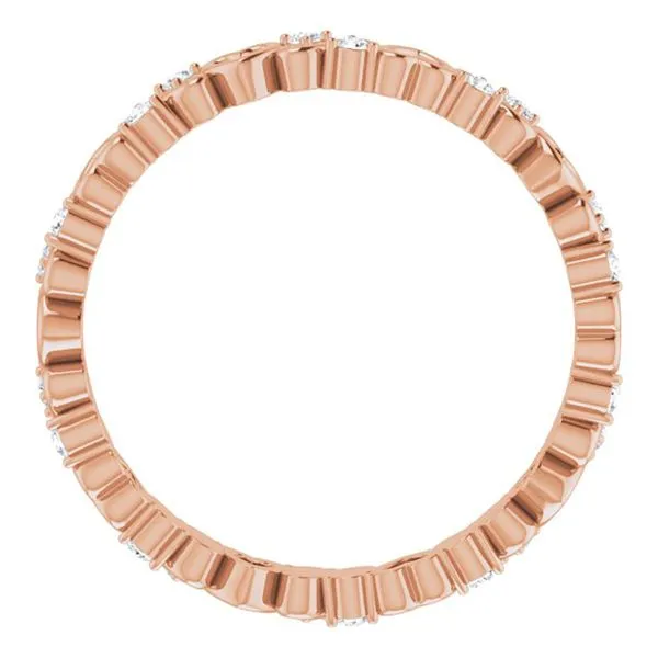 diamond eternity band side view