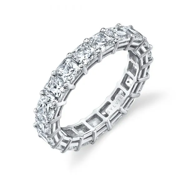Sylvie Diamond Wedding Band for Women in White Gold