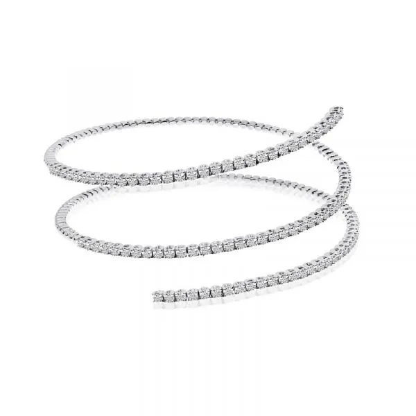 14K White Gold 1.67 ct Diamond Flexible Bracelet