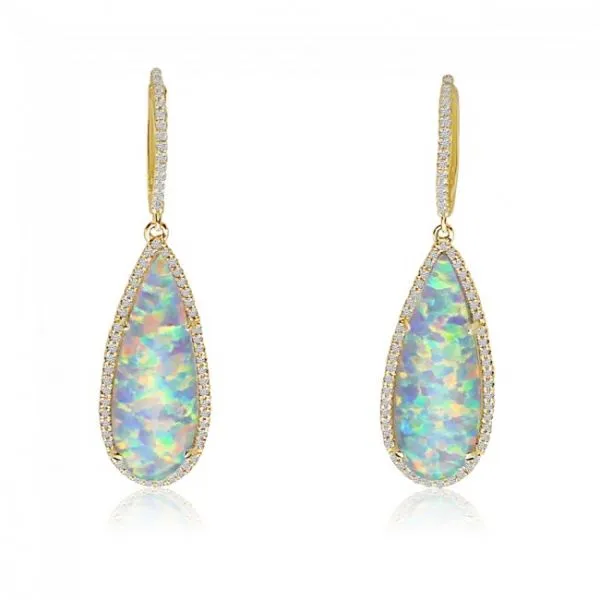 14K White Gold Emerald Cut Sapphire and Diamond Filigree Precious Earrings