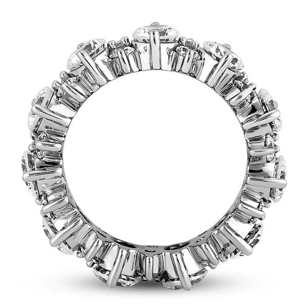 diamond eternity wedding band shown from the side