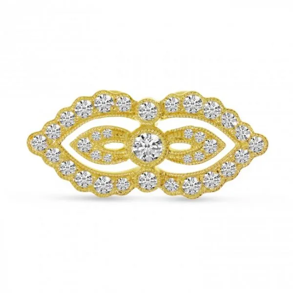 14K Yellow Gold Diamond East West Pendant