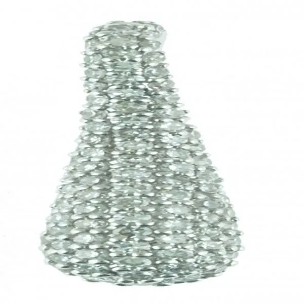 14k White Gold Diamond Door Knocker Pendant