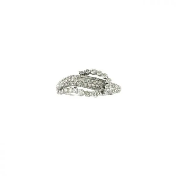 14K White Gold .87 Ct Diamond Fashion Ring