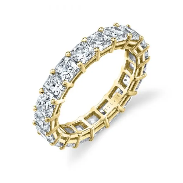 Sylvie Diamond Wedding Band for Women in Yellow Gold