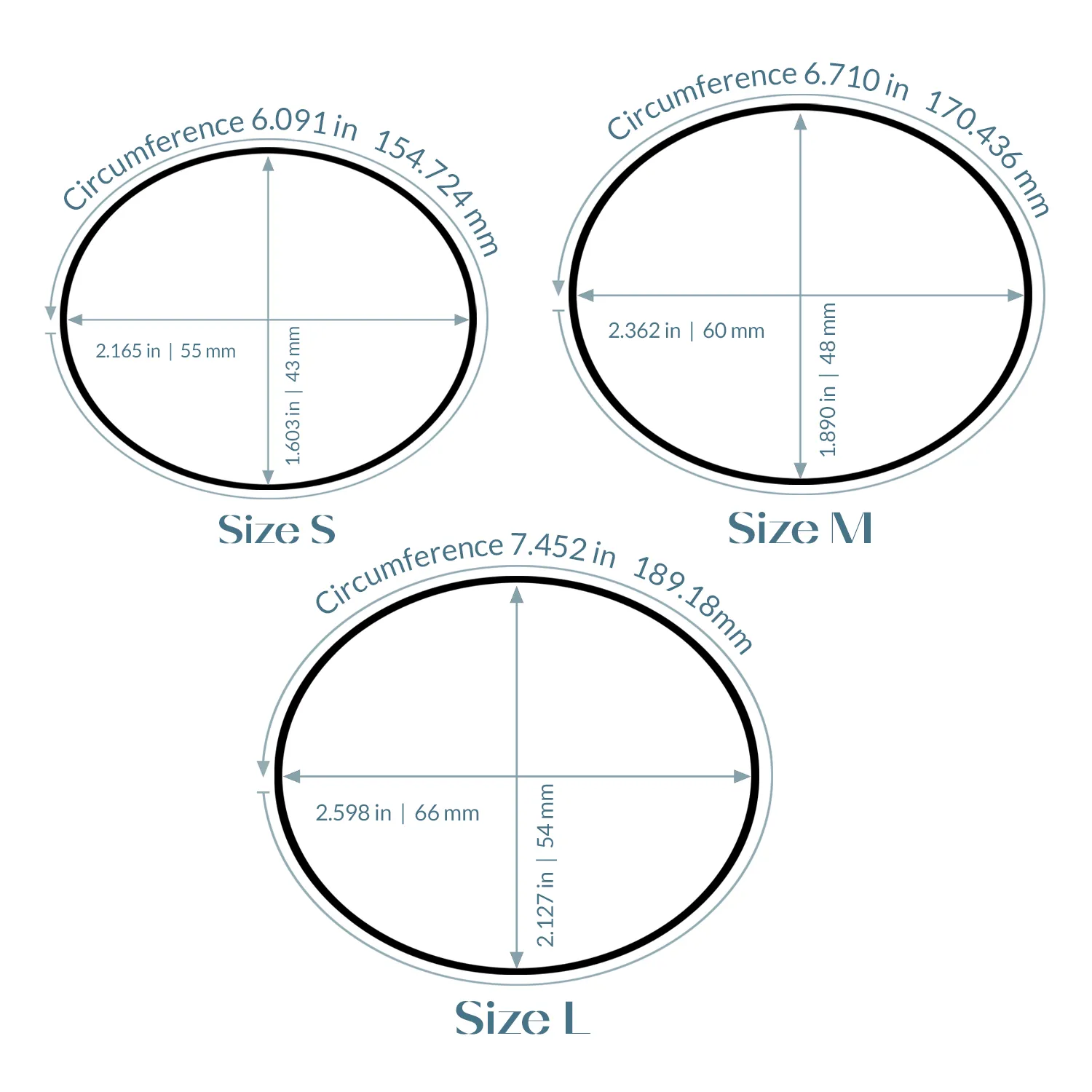 Clarity Bangle Size Chart