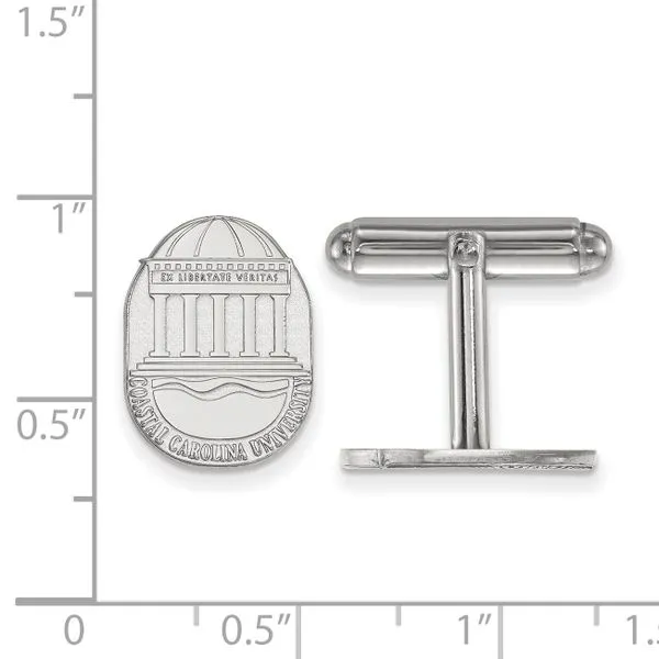 Collegiate Coastal Carolina University Crest Cuff Links Image 2 Crews Jewelry Grandview, MO