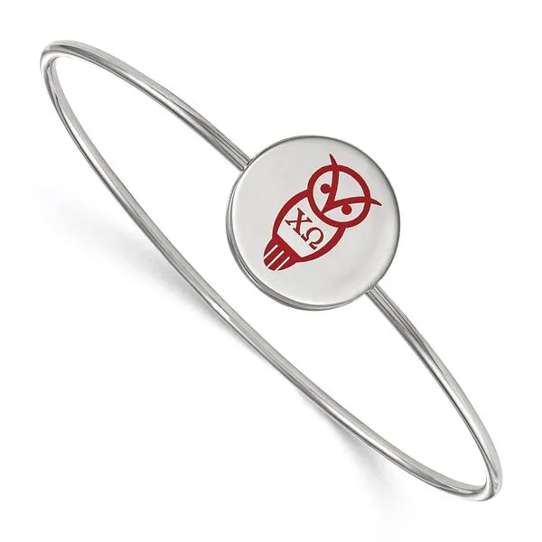 Sorority Life Rh-plated Chi Omega Bangle Crews Jewelry Grandview, MO
