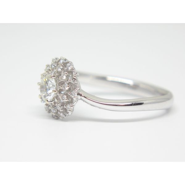 18k White gold Ornate Design Diamond Engagement Ring Image 2 Arezzo Jewelers Elmwood Park, IL