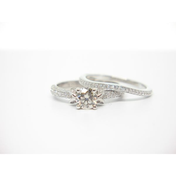 18k WG Diamond Engagement Ring Set - .71cts Round Arezzo Jewelers Elmwood Park, IL