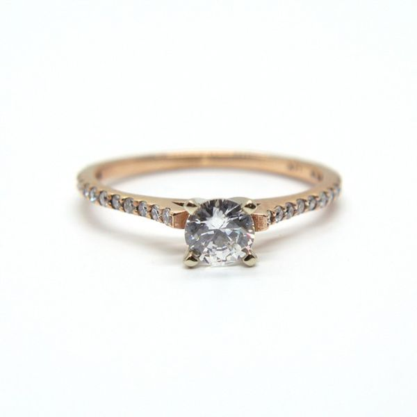 14K Rose Gold Diamond Engagement Ring Arezzo Jewelers Elmwood Park, IL