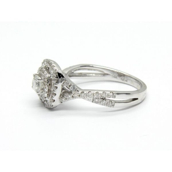 14K White Gold Double Halo Engagement Ring Image 2 Arezzo Jewelers Elmwood Park, IL