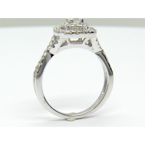14K White Gold Double Halo Engagement Ring Image 3 Arezzo Jewelers Elmwood Park, IL