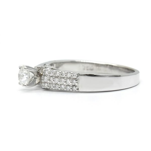 18k White Gold Diamond Engagement Ring, .29cts Image 2 Arezzo Jewelers Elmwood Park, IL