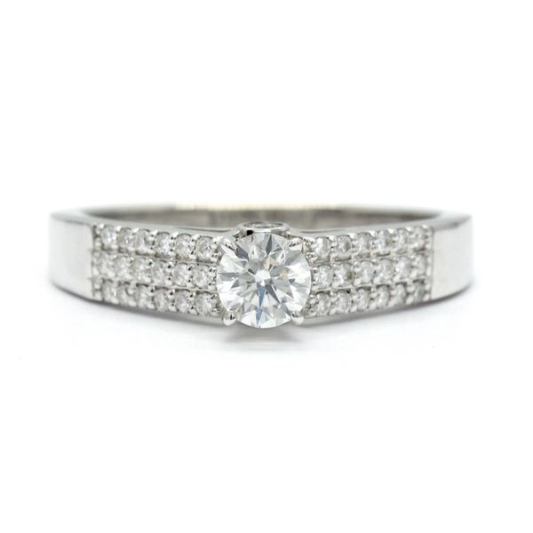 18k White Gold Diamond Engagement Ring, .29cts Arezzo Jewelers Elmwood Park, IL