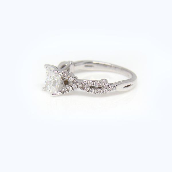 Diamond Engagement Ring with 1 CT Radiant Diamond Image 3 Arezzo Jewelers Elmwood Park, IL