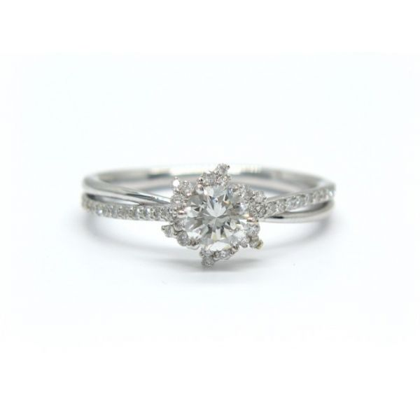 18k White Gold Diamond Engagement Ring Arezzo Jewelers Elmwood Park, IL