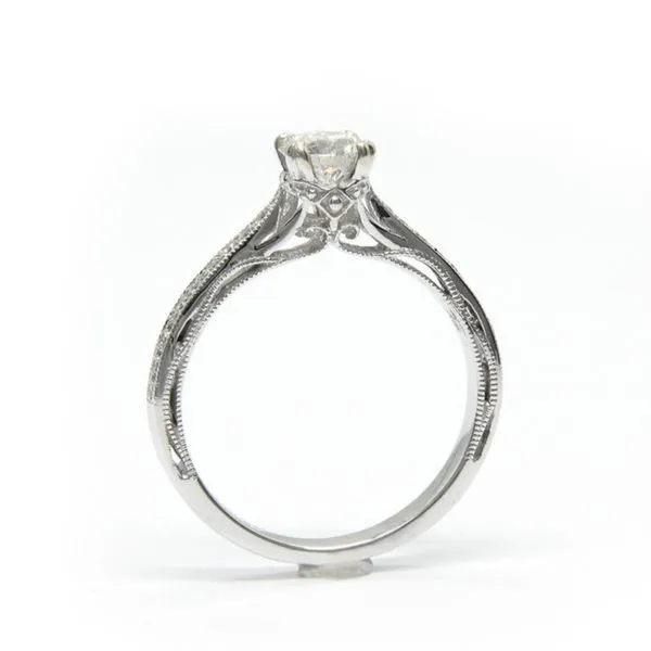 18K White Gold Diamond Engagement Ring Image 3 Arezzo Jewelers Elmwood Park, IL