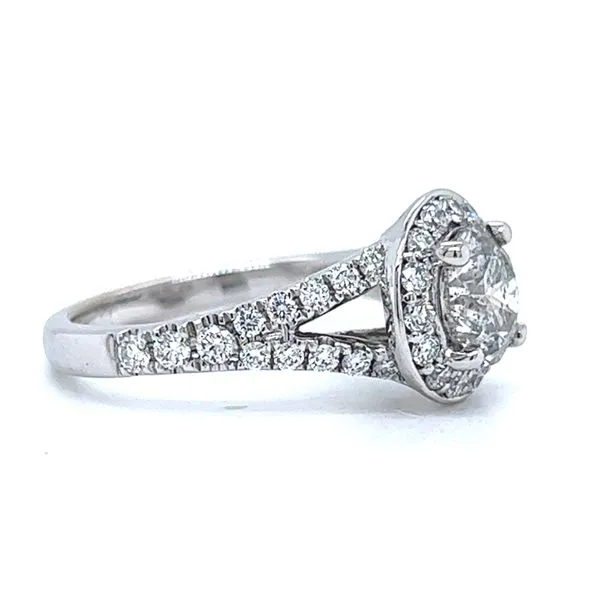 1.96ct TW Round Natural Diamond Halo Engagement Ring Image 3 Arezzo Jewelers Elmwood Park, IL