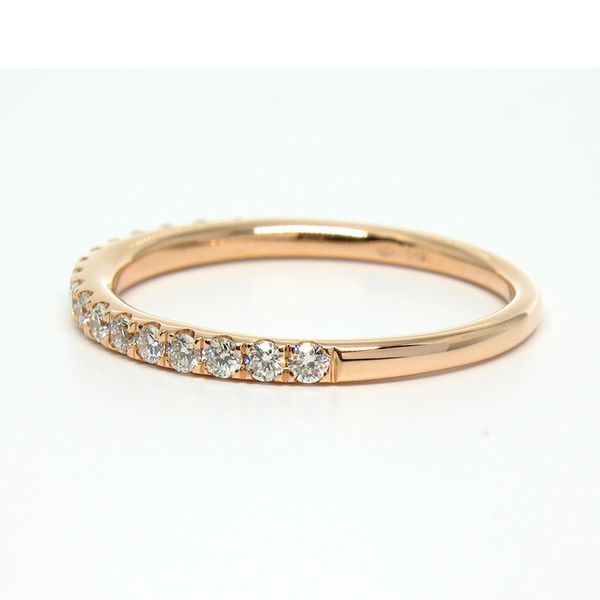 14K Rose Gold Petite Stackable Wedding Band Image 2 Arezzo Jewelers Elmwood Park, IL