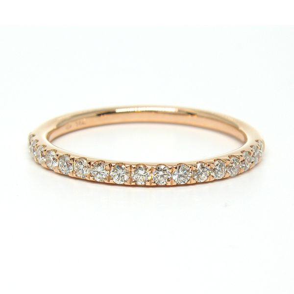 14K Rose Gold Petite Stackable Wedding Band Arezzo Jewelers Elmwood Park, IL