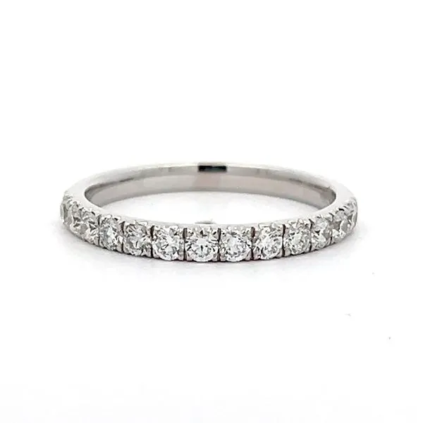 1/2ct Pave Diamond Wedding Band in 14K White Gold Arezzo Jewelers Elmwood Park, IL