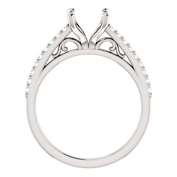 14k Cathedral Diamond Engagement Ring Image 2 Arezzo Jewelers Elmwood Park, IL