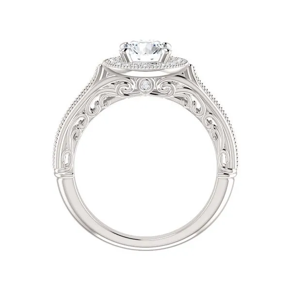 Vintage-Inspired Halo-Style Engagement Ring Image 2 Arezzo Jewelers Elmwood Park, IL