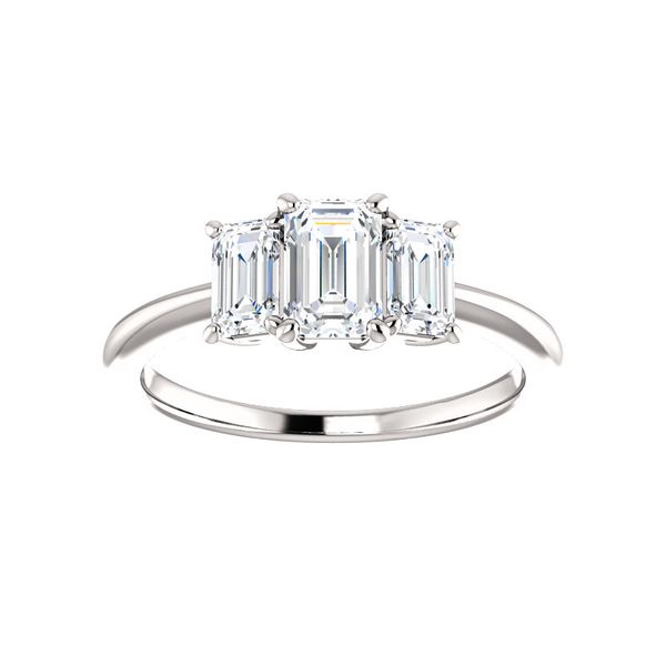 Emerald Shape 3-Stone Engagement Ring Arezzo Jewelers Elmwood Park, IL