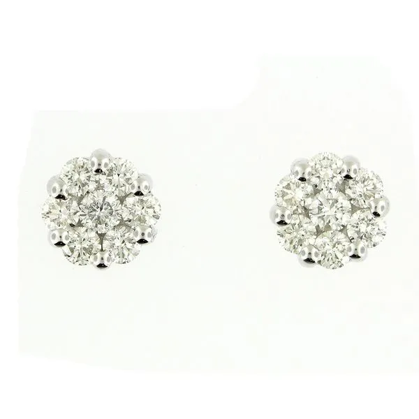 .72ct Diamond Floral Stud Earrings Arezzo Jewelers Elmwood Park, IL