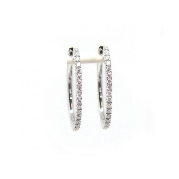 Diamond Hoop Earrings Arezzo Jewelers Elmwood Park, IL