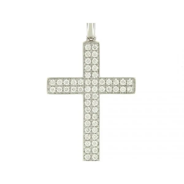 14k White Gold Diamond Cross Arezzo Jewelers Elmwood Park, IL