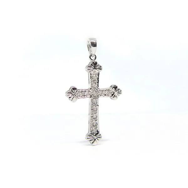 14k White Gold Diamond Cross Arezzo Jewelers Elmwood Park, IL