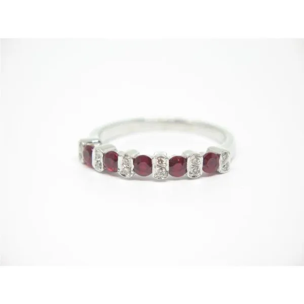 White Gold Ruby & Diamond Ring Arezzo Jewelers Elmwood Park, IL