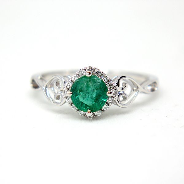 1.00ct Round Emerald Ring Arezzo Jewelers Elmwood Park, IL