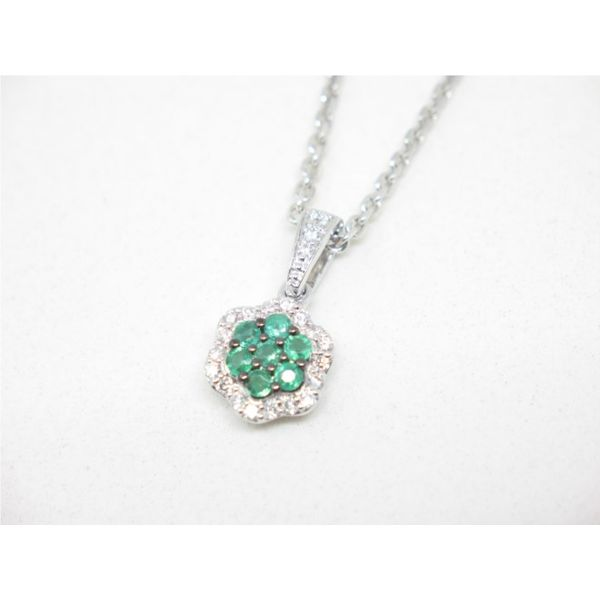 Diamond & Emerald Pendant Arezzo Jewelers Elmwood Park, IL