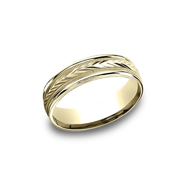 14k Yellow Gold Harvest Cut Wedding Band Arezzo Jewelers Elmwood Park, IL